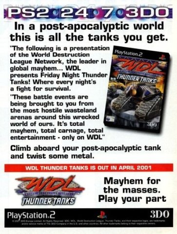 World Destruction League: Thunder Tanks (May 2001) (UK)