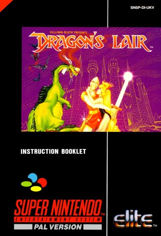 Dragon's Lair manual (PAL) (UK)