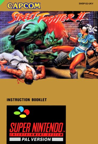 Street Fighter ll manual (PAL) (UK)