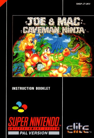 Joe & Mac Caveman Ninja manual (PAL) (UK)