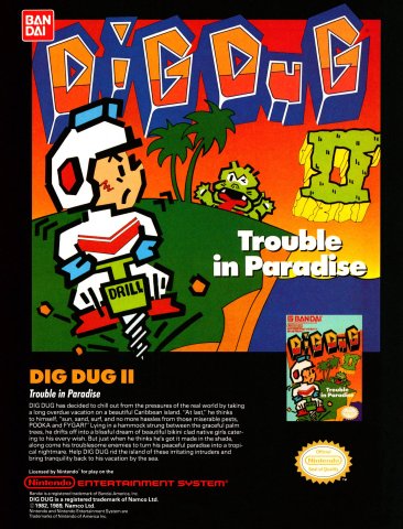 Dig Dug II: Trouble in Paradise (April 1990)