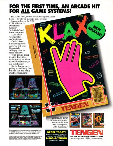 Klax (August 1990)