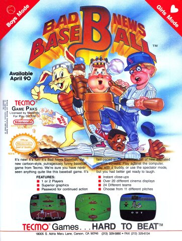 Bad News Baseball (May 1990)