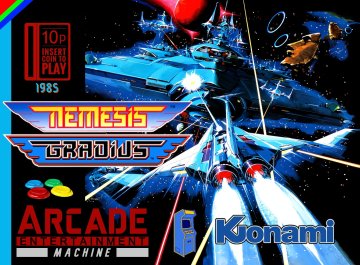 Gradius / Nemesis arcade 1985 box art