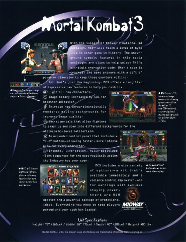 Mortal Kombat 3 poster side2