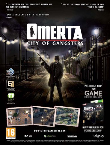 Omerta: City of Gangsters (January 2013) (UK)