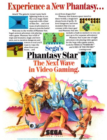 Phantasy Star (March 1989)