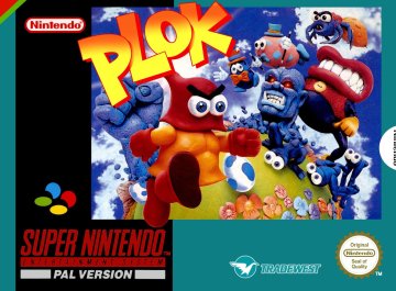 Plok box art (PAL) (UK)