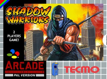 Shadow Warriors / Ninja Gaiden box art Arcade (PAL) (UK) (EU))