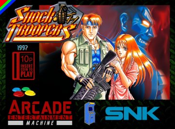 Shock Troopers arcade 1997 box art