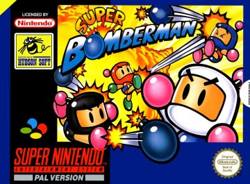 Super Bomberman 1 box art (PAL) (UK) (EU)