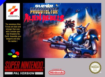 Super Probotector Alien Rebels boxart (PAL) (UK)