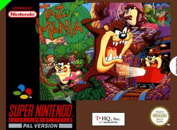 Taz-Mania box art (PAL) (UK)