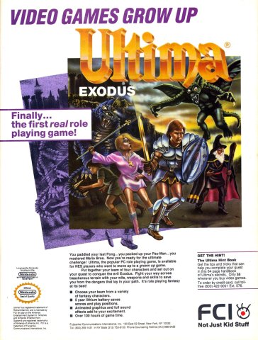 Ultima: Exodus (July 1989)