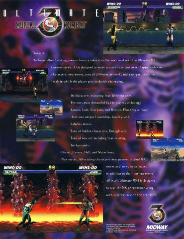 Ultimate Mortal Kombat 3 poster side2