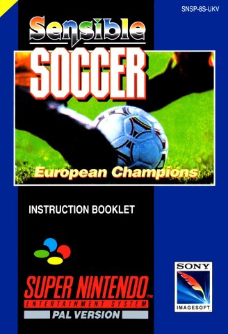 Sensible SOCCER manual (PAL) (UK)