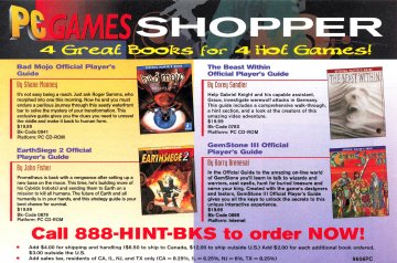 Infotainment World Books Official Strategy Guides (Bad Mojo, Earthsiege 2, The Beast Within, GemStone III (June 1996)