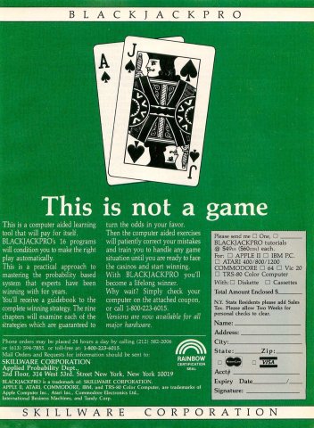 Blackjackpro (February 1984)