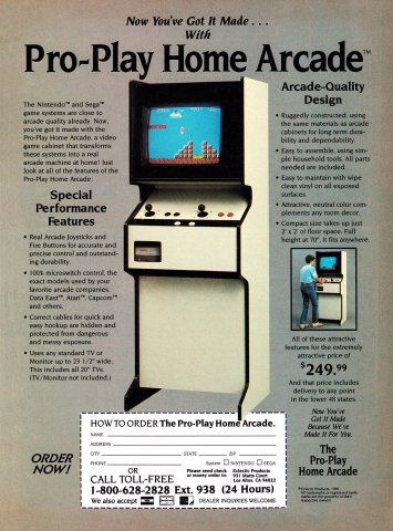 Pro-Play Home Arcade (June 1989)